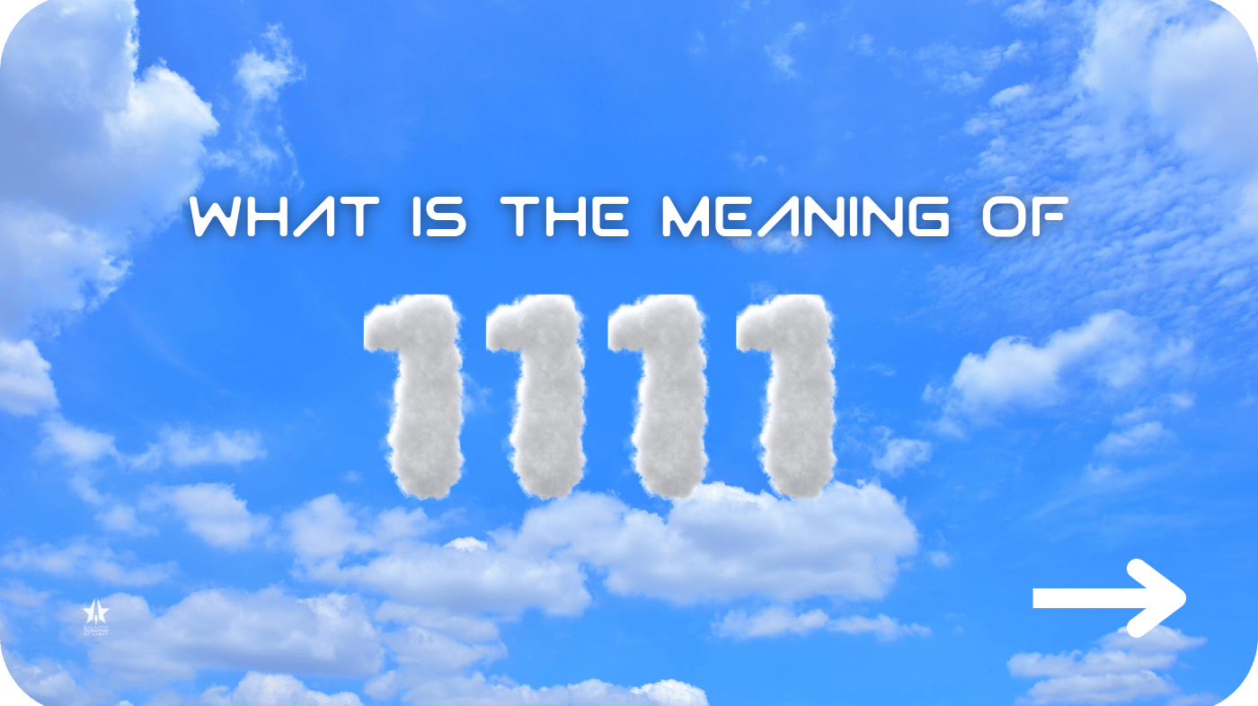 what is the meaning of 1111 in cloud font over a sky background