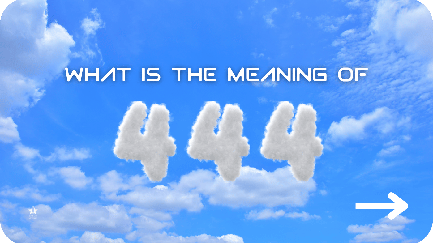 444 in cloud font on a sky background