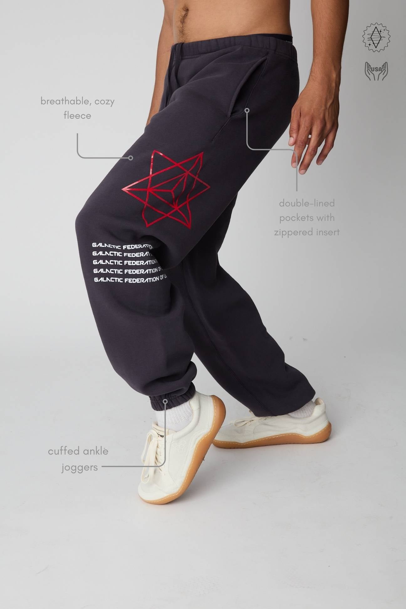 Hyper Galactic Sweatpants in Space Glow - GFL