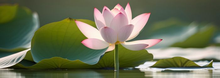lotus flower in the lagoon