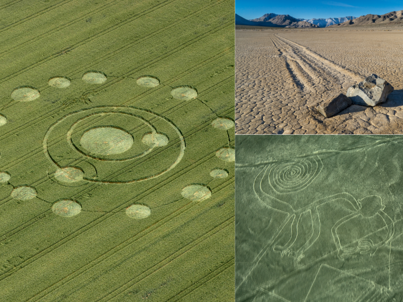 Mysterious lines of Nazca Peru, Death Valley, and USA