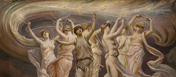 seven sisters of the pleiadian constellation painting