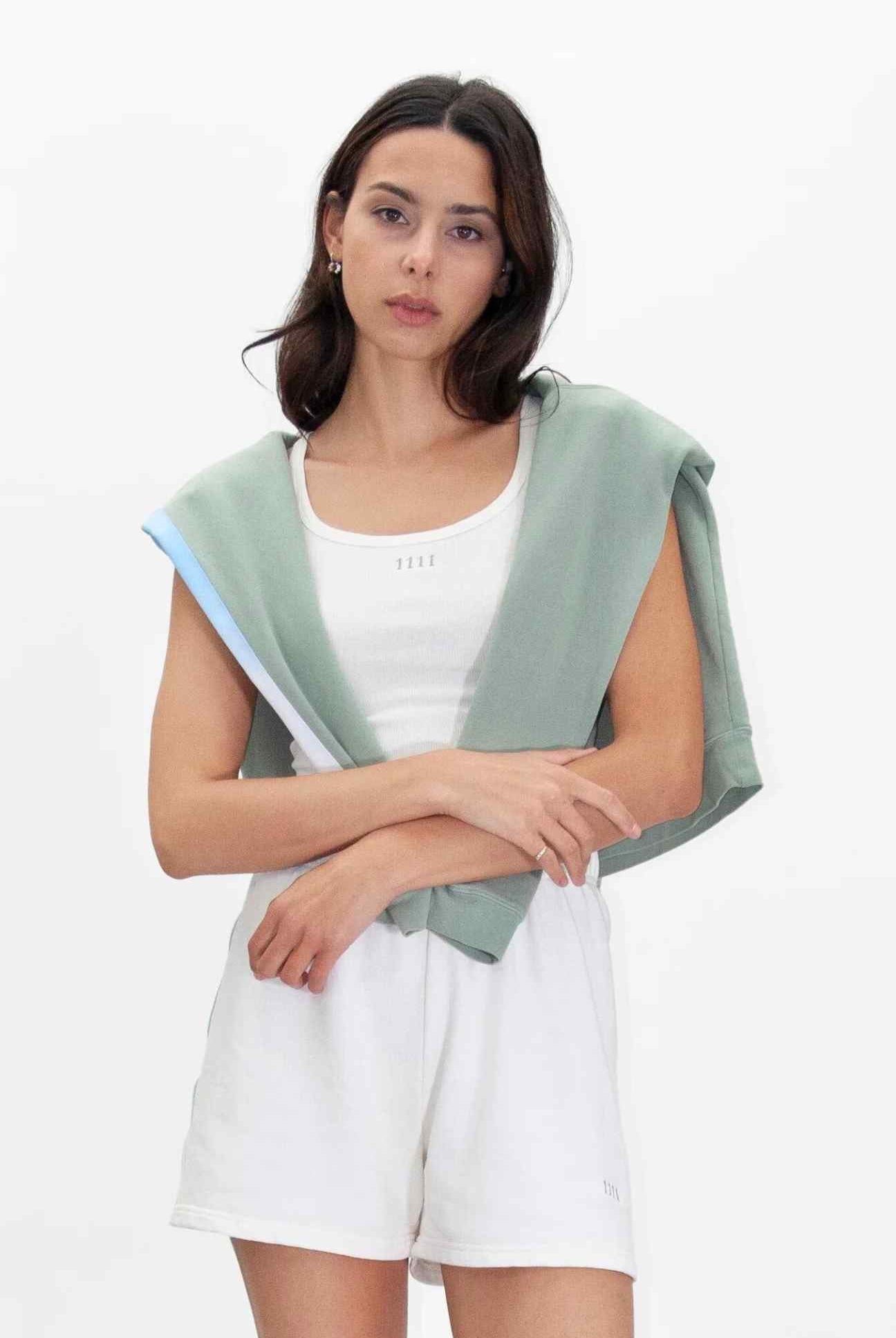 Women's 1111 Cropped Tank in Bone - GFL