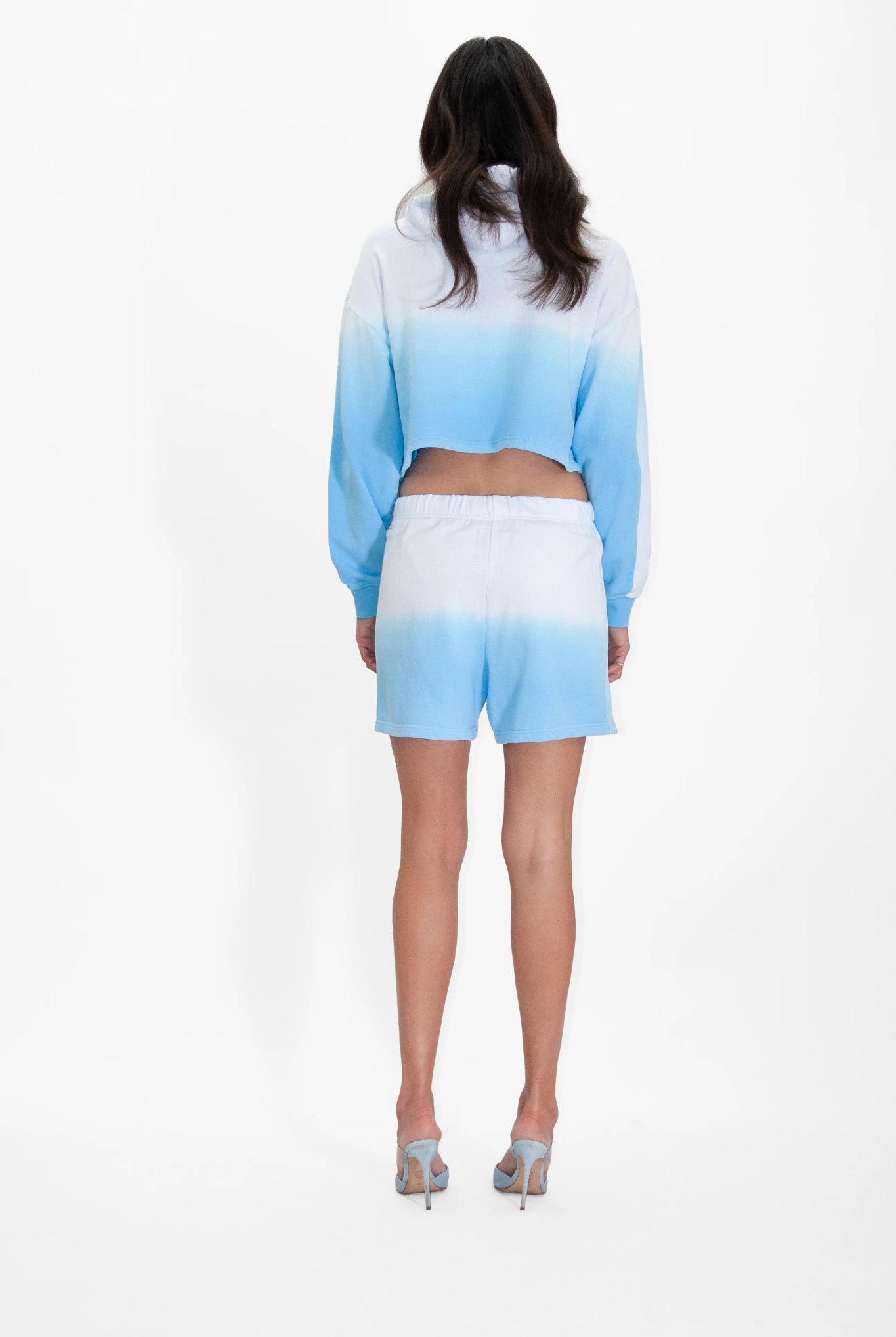 Women's Illuminated Cropped Hoodie in Atmosphere - GFL