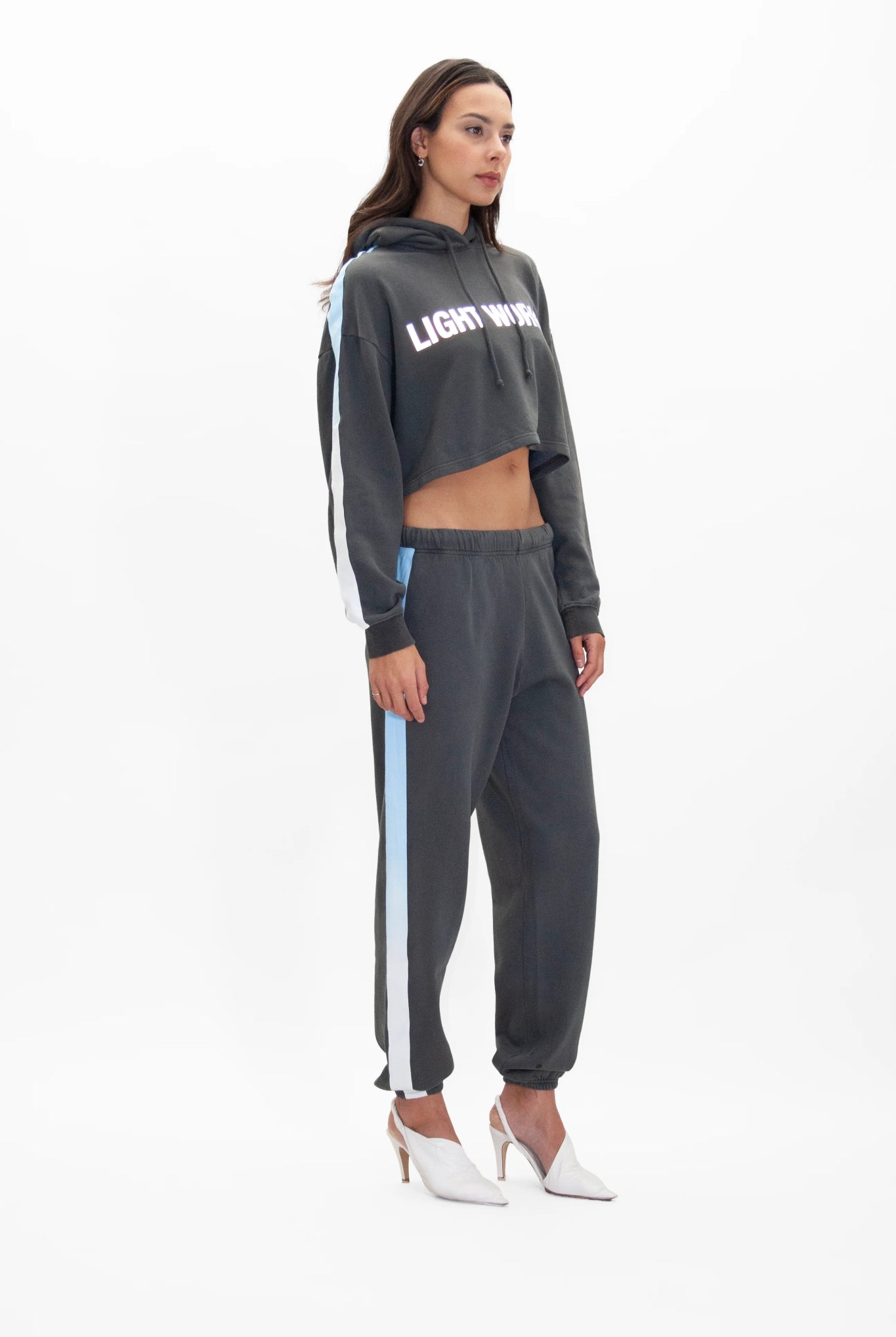 Women's Light Worker Cropped Hoodie in Space Glow - GFL