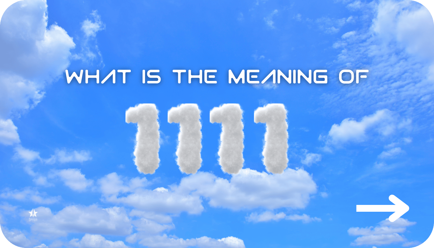 what is the meaning of 1111 in cloud font over a sky background