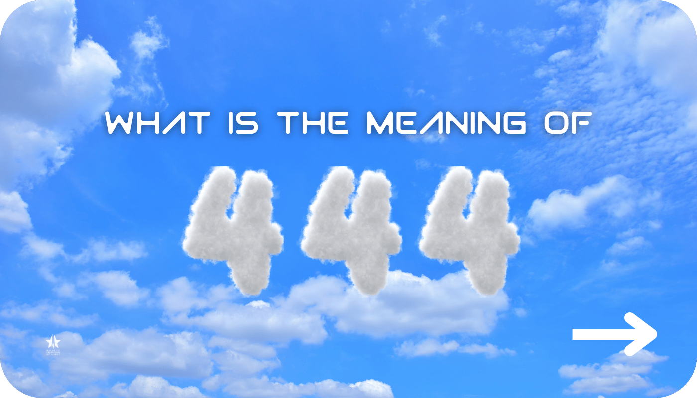 444 in cloud font on a sky background