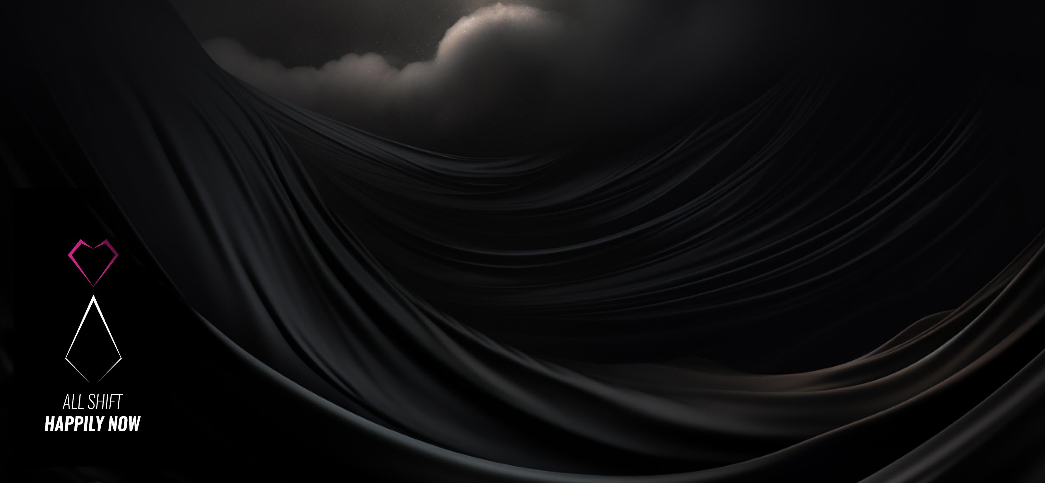 A black background with a cloud in the background.