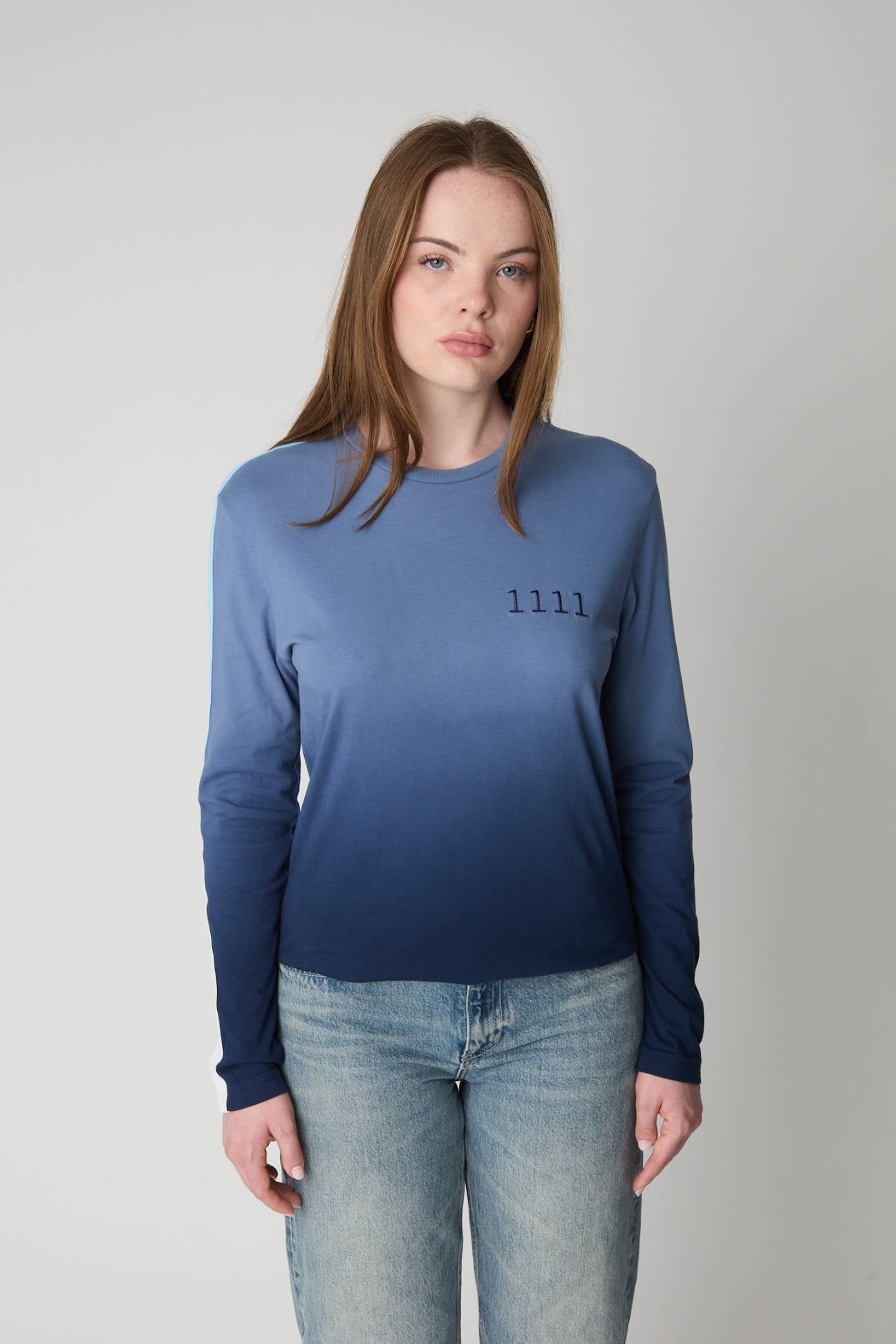 1111 Long Sleeve T-Shirt in Storm