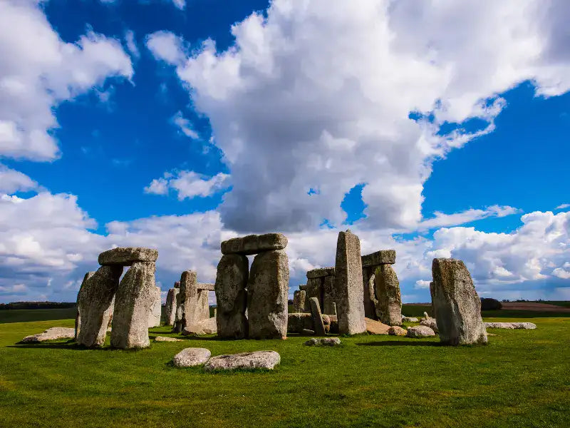a photograph of Stonehenge an ancient site on ley line