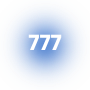 777 on blue orb