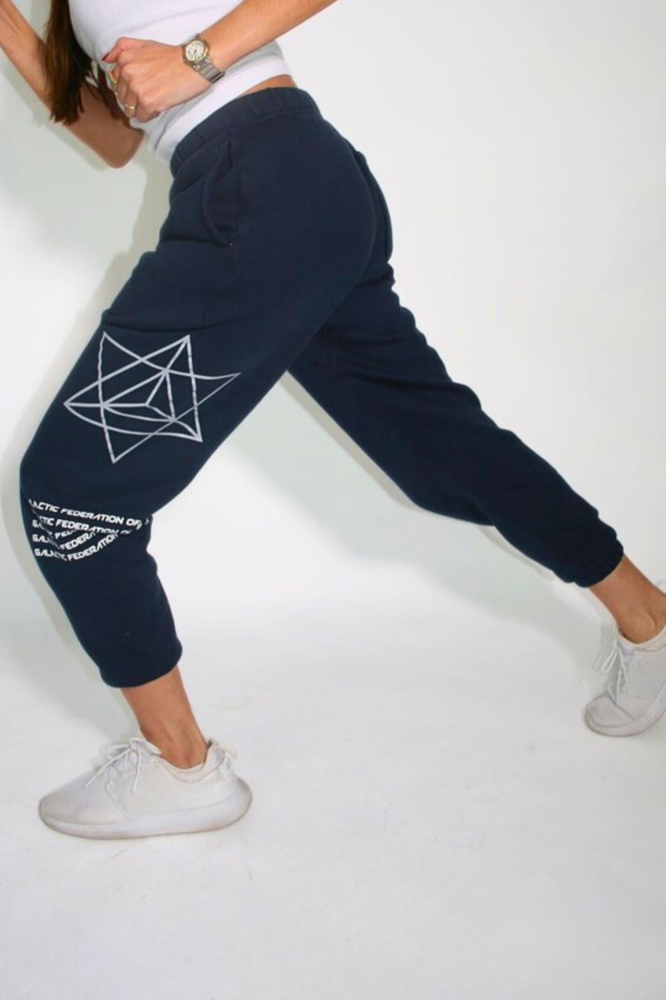 Hyper Galactic Sweatpants in Deep Sea