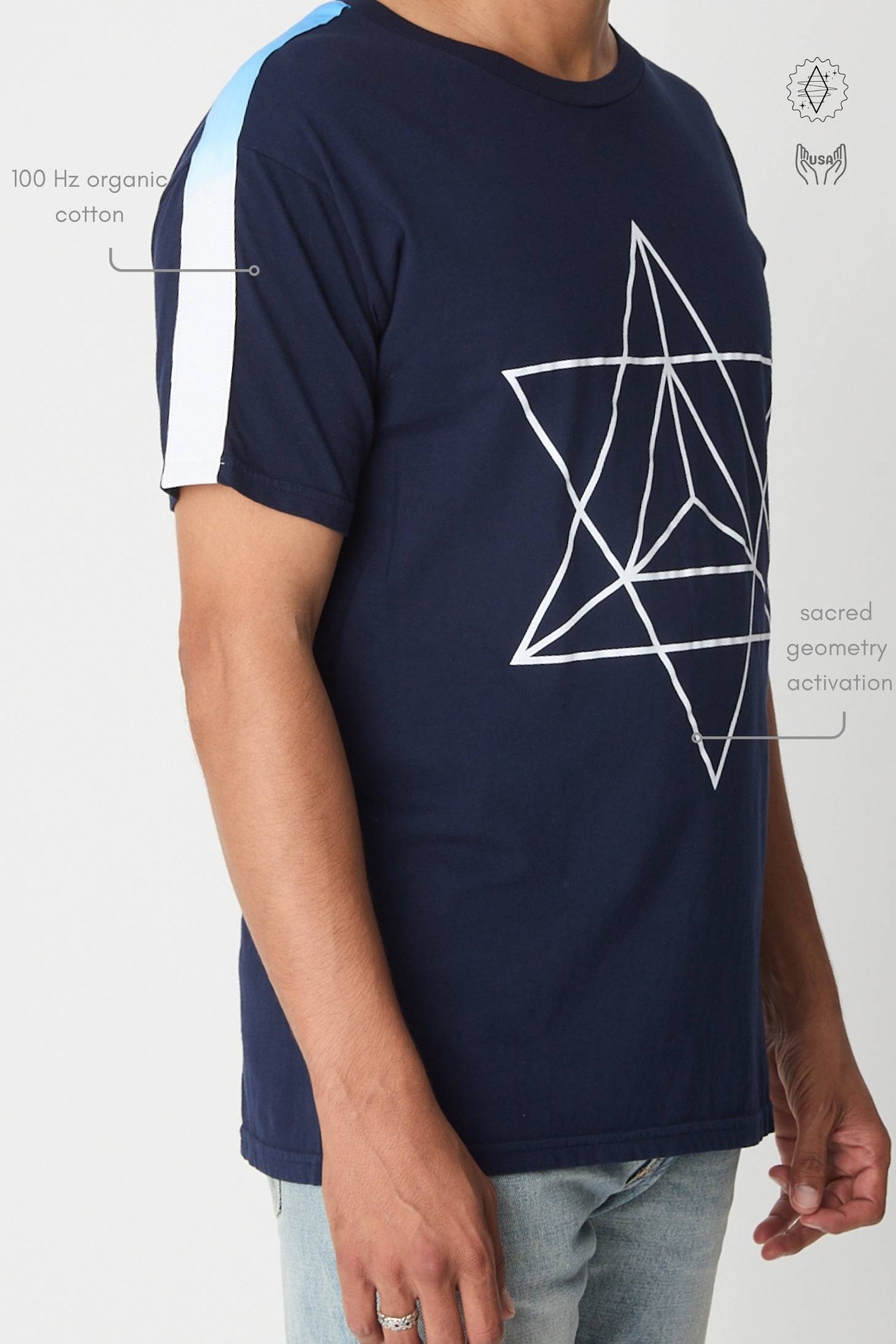 Merkaba T-Shirt in Deep Sea