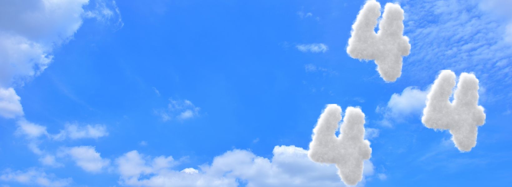 444 style clouds floating on sky background