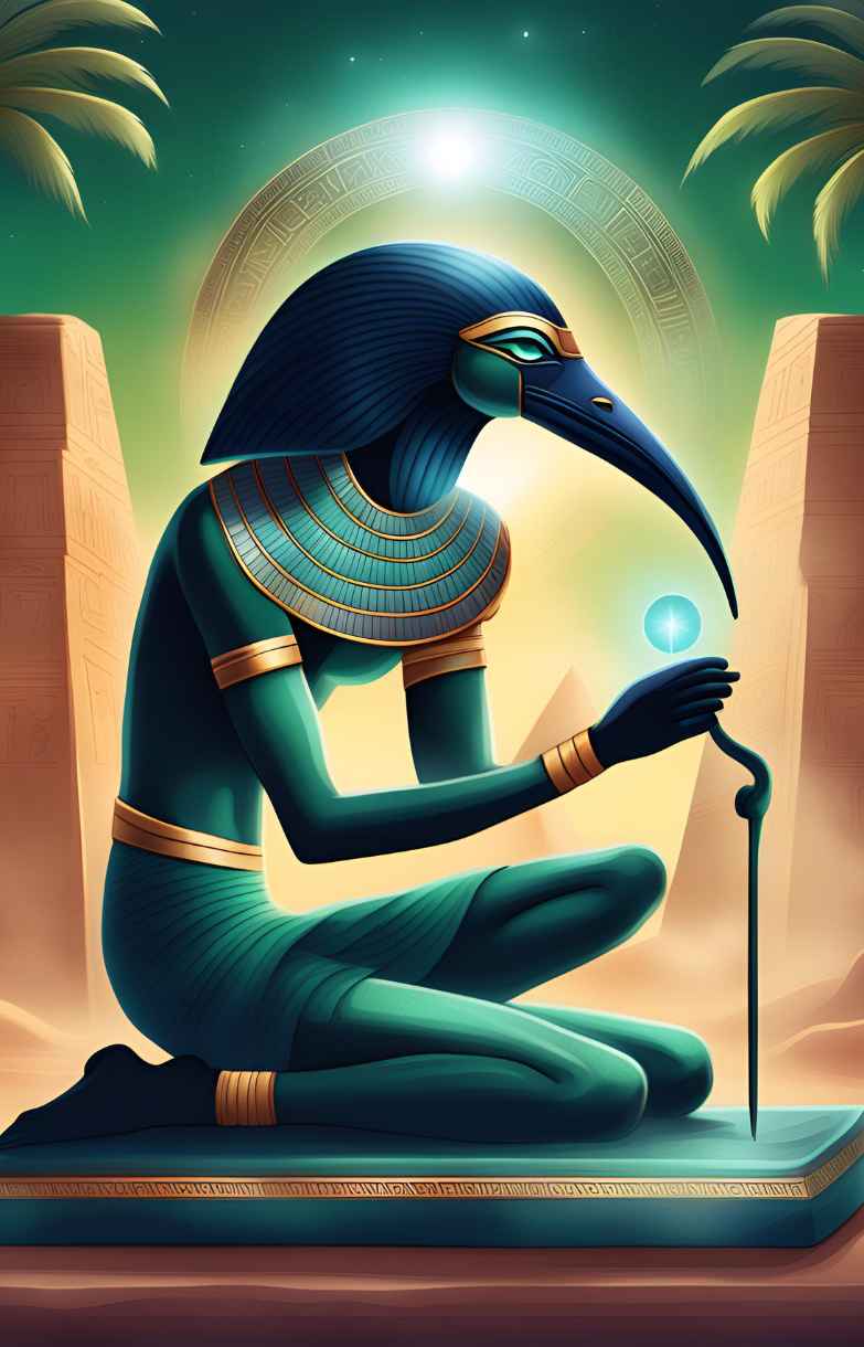 thoth writes on green tablet.jpg__PID:079bb5a5-989c-4d56-a7ad-3fd5f8661b7a