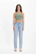 Women's 1111 Cropped Tank in Sage - GFL