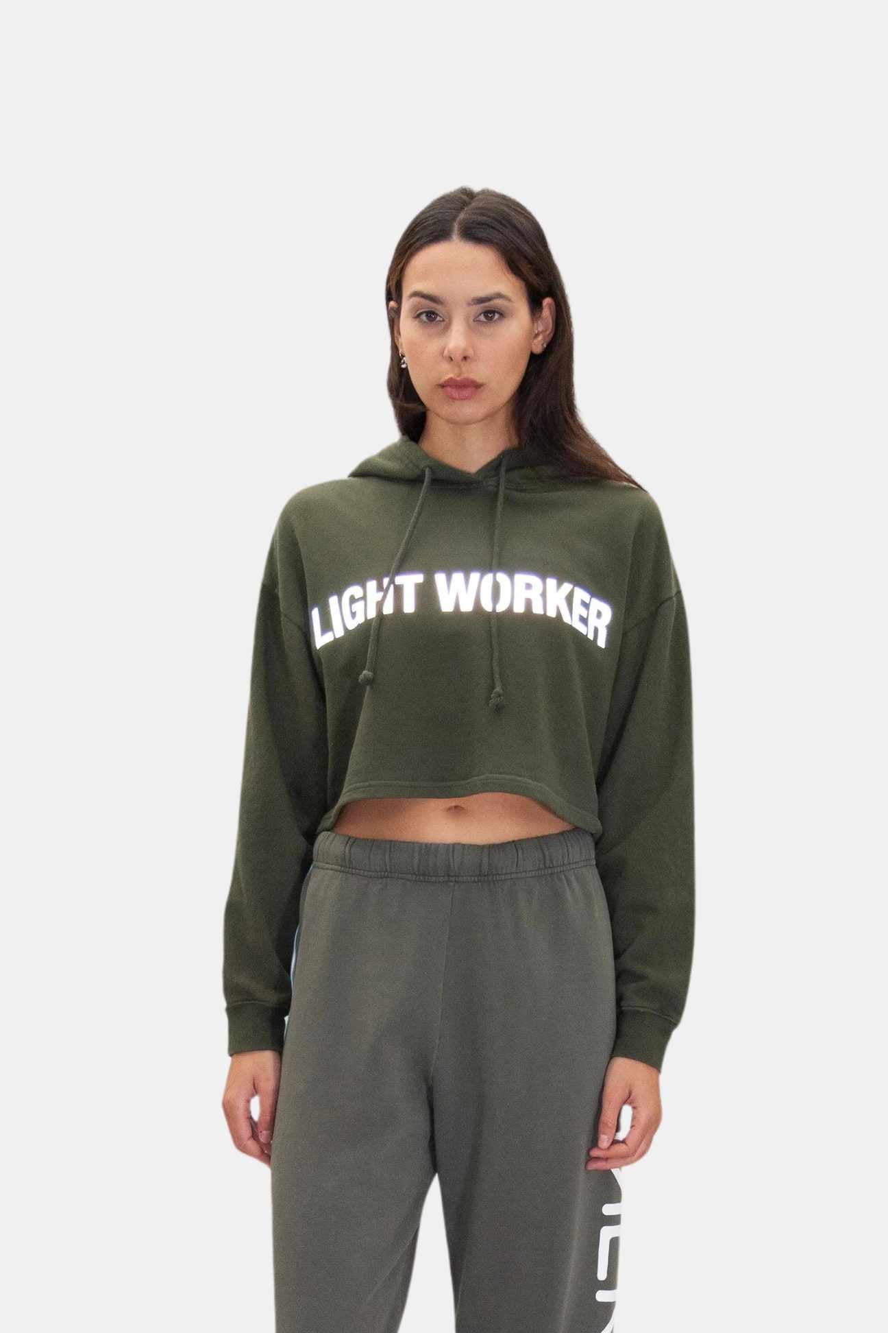 Women's Light Worker Cropped Hoodie in Caladan - GFL