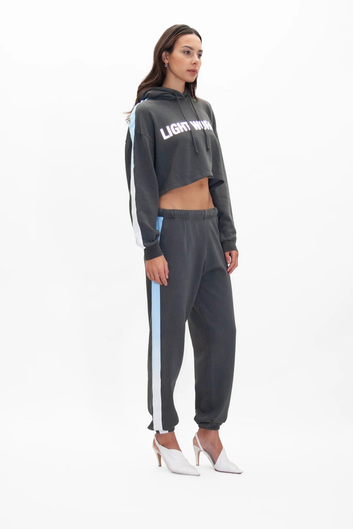 Women's Light Worker Cropped Hoodie in Space Glow - GFL